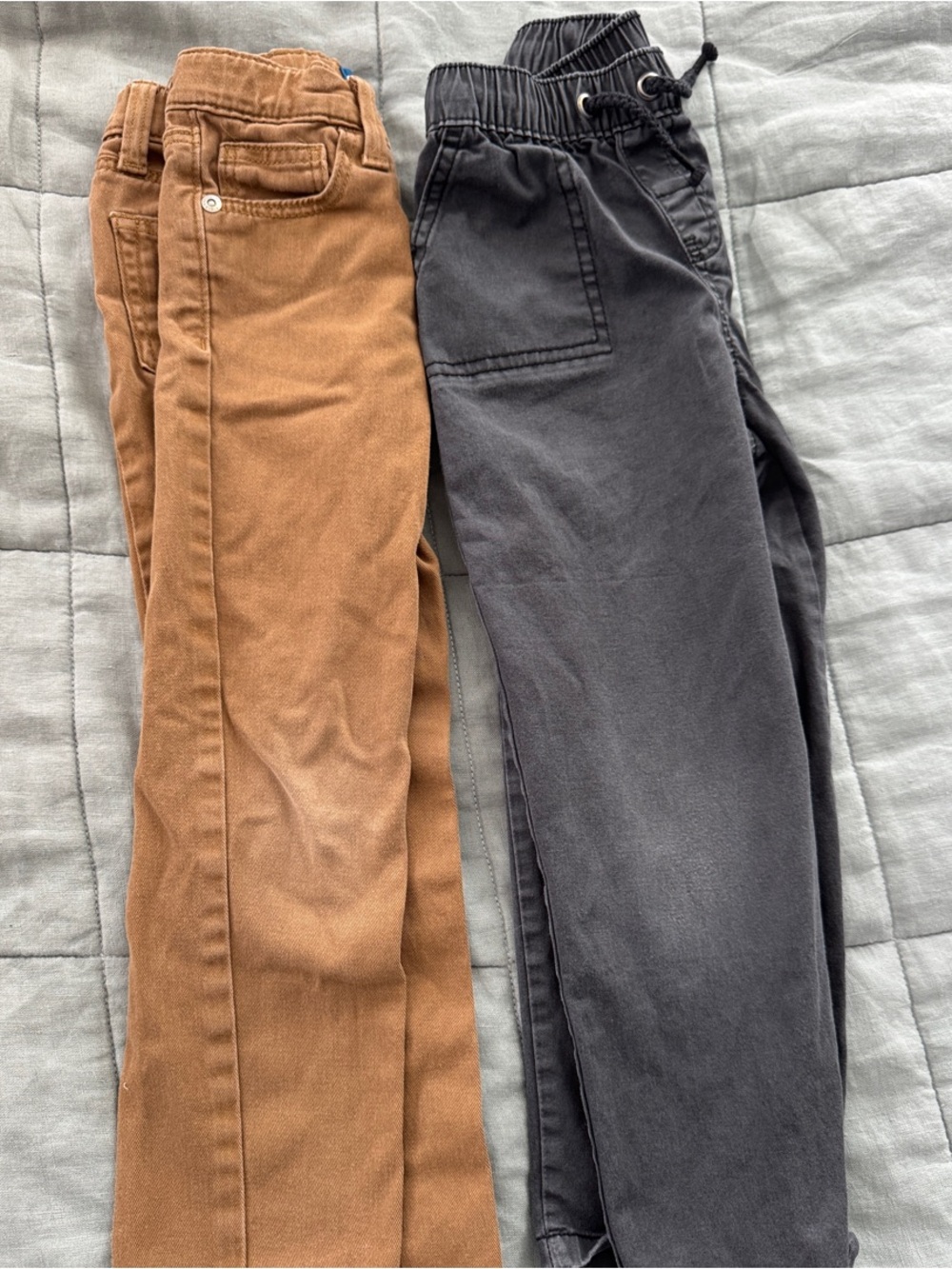 Bundle Brown and Charcoal Pull-On Kids Pants